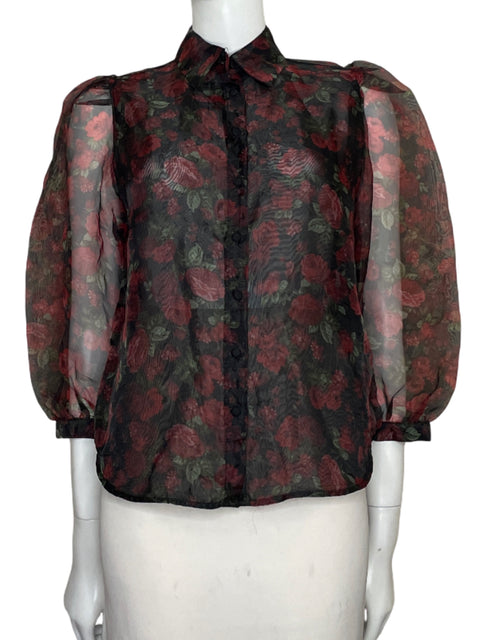 Camisa Tesoro Tps Floral Negro - Talla M
