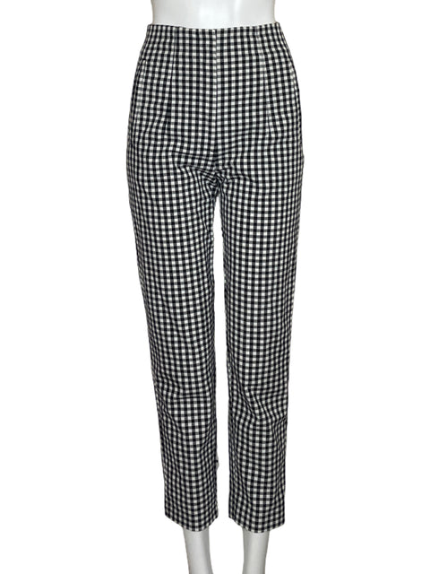 Pantalón Zara Cuadros Negro - Talla S