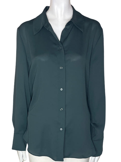 Blusa Tesoro Tps Liso Manga larga Botones Verde - Talla M