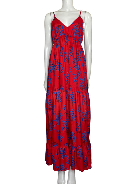 Vestido Jeremy Rose Maxi Floral Rojo - Talla XL