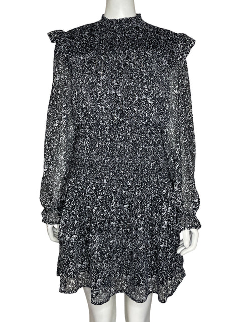 Vestido Via Vai Estampado Floral Negro - Talla L