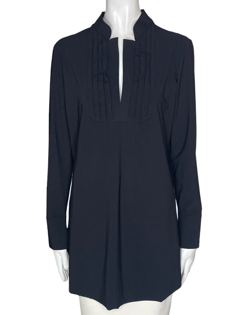 Blusa Chiara Boni Liso Plisado Manga larga Negro - Talla S