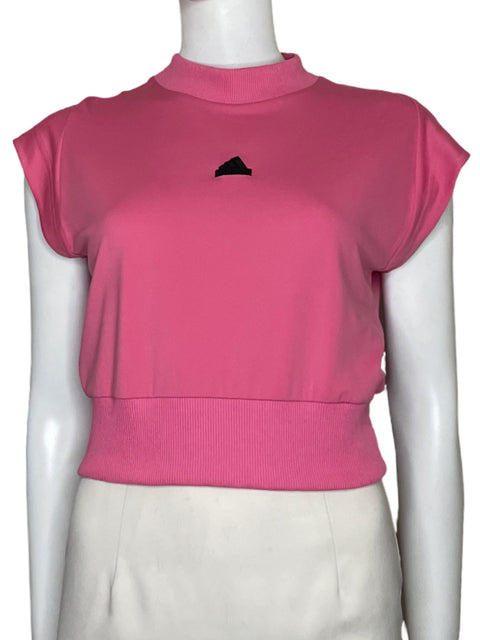 Top Adidas Crop Rosado - Talla S