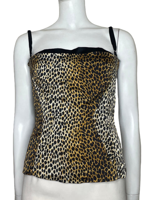 Blusa Dolce & Gabbana Bustier corset Leopard Marrón - Talla 46