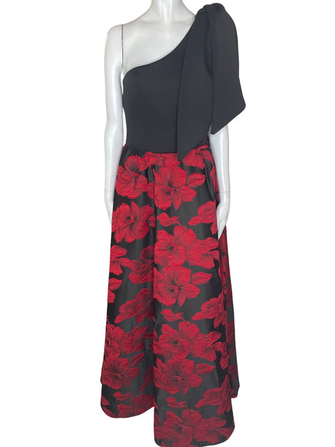 Vestido De Fiesta Va Va Voom Oneshoulders Floral Rojo - Talla XL