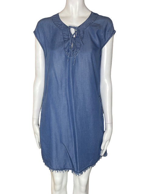 Vestido 1250•c Manga larga Suelto Azul - Talla S