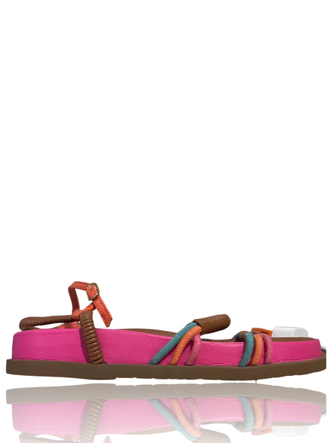Zapato Arezzo Plataforma Tiras Rosado - Talla 35