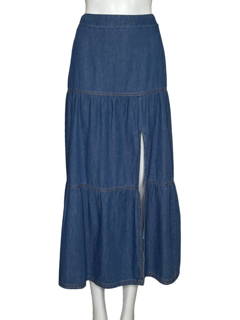 Falda A. Byer Maxi Abertura Azul - Talla S