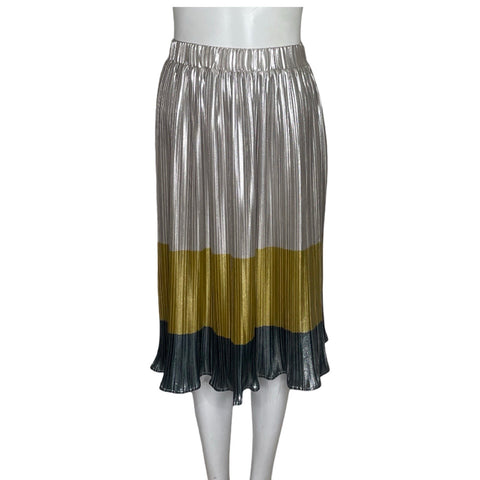 Falda She+sky Midi Plisado Beige - Talla S