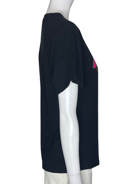 Blusa Lizette Collection Manga corta Liso Negro - Talla M