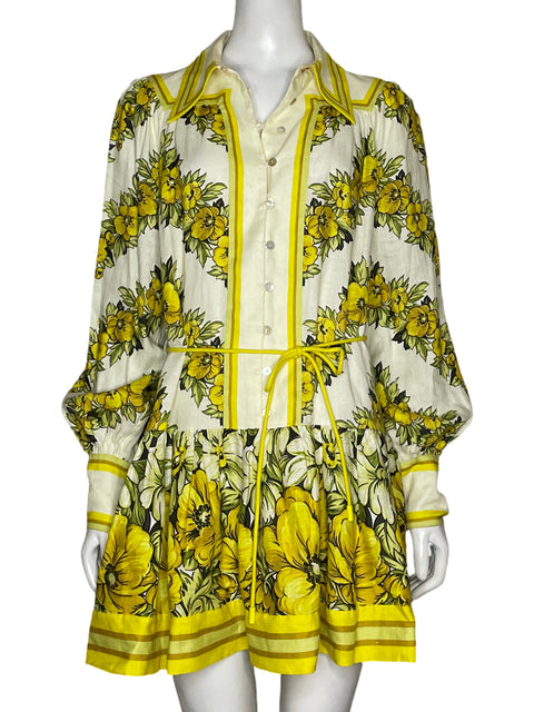 Vestido Alemais Estampado Floral Amarillo - Talla 4