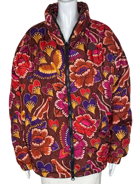 Chaqueta FarmRio Estampado Acolchado Manga larga Marron - Talla M