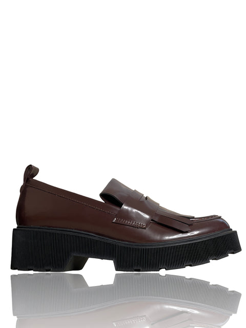 Mocasín Melissa Punta Cuadrada Marrón - Talla 38