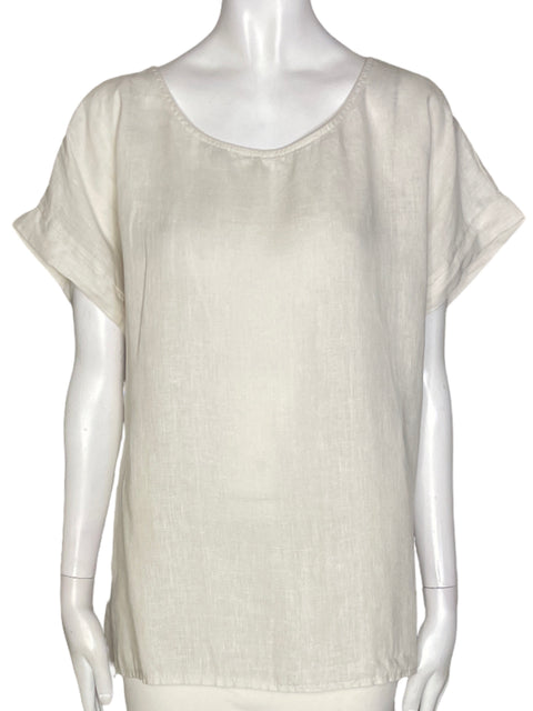 Blusa Terzo Millennio Cuello redondo Asimétrico Beige - Talla M