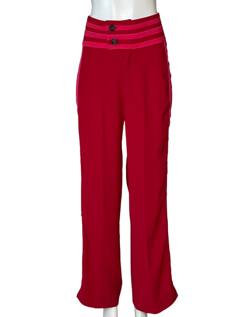 Pantalón Raquel Orozco Bota Ancha Rojo - Talla XS