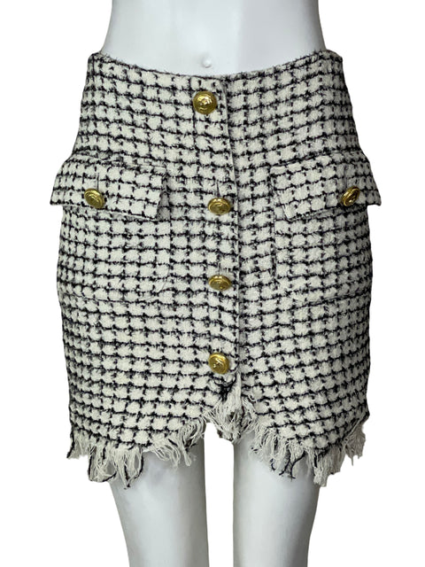 Falda Uterque Mini Blanco - Talla XS