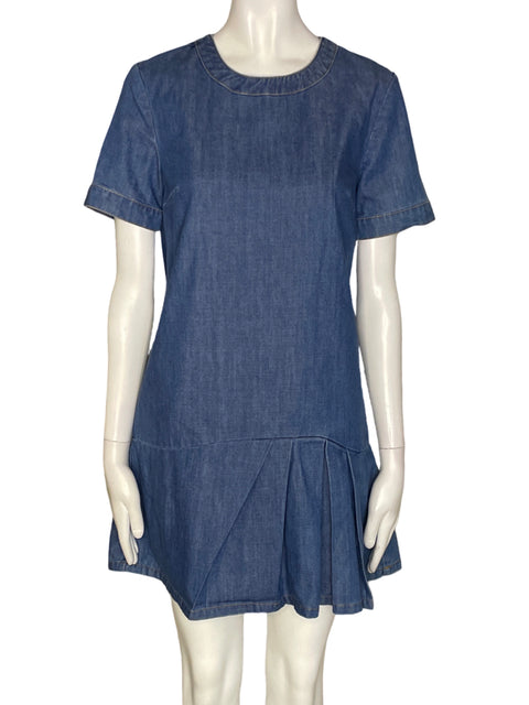 Vestido Sugar+ Lips Manga corta Cuello redondo Azul - Talla S