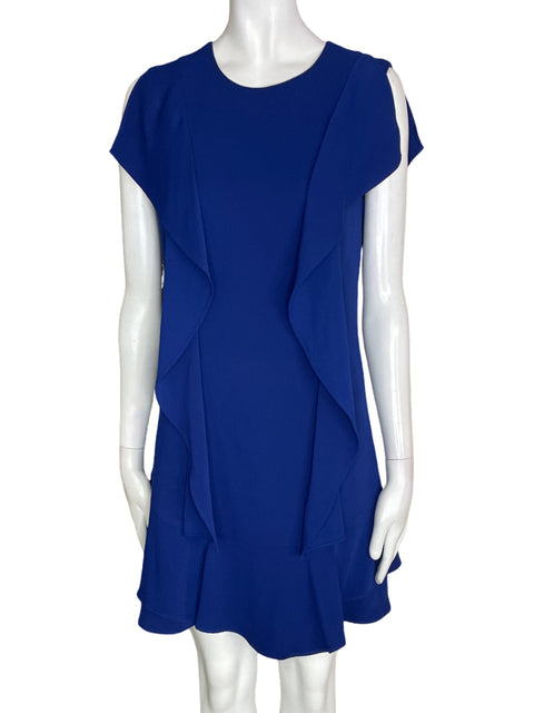 Vestido Bbcg Ruchas Ajustado Azul - Talla XS