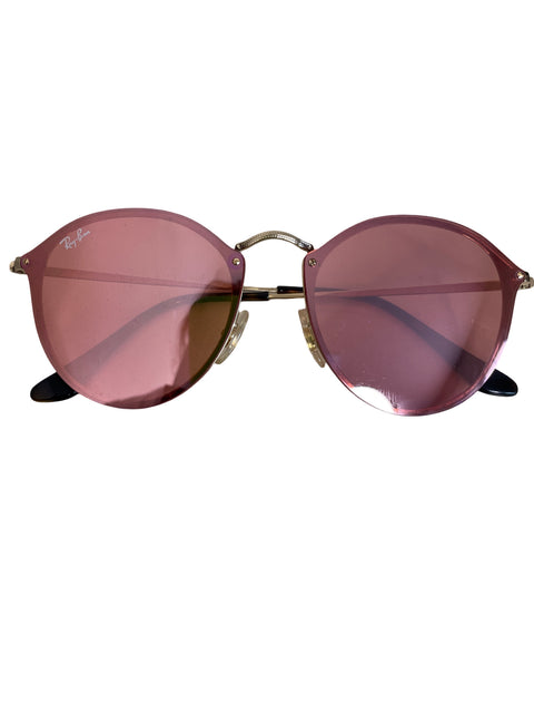 Lente Ray Ban Circular Aviador Rosado - Talla U
