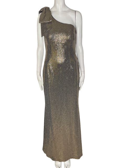 Vestido Eliza J Midi Oneshoulder Marrón - Talla 8