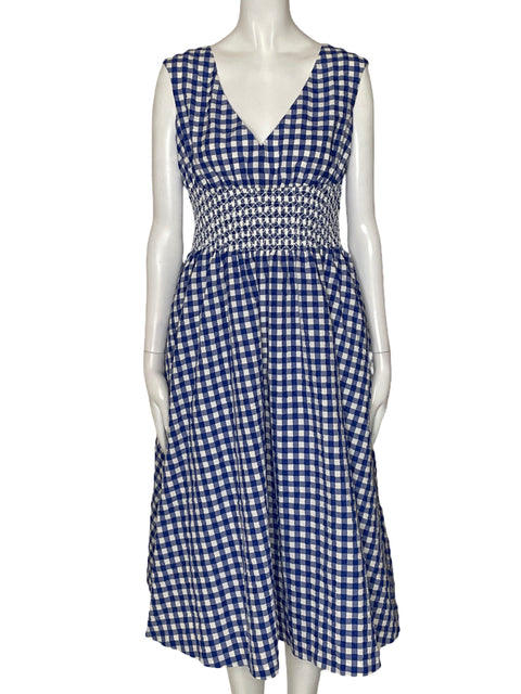Vestido Kate Spade Cuadros Midi Azul - Talla XS