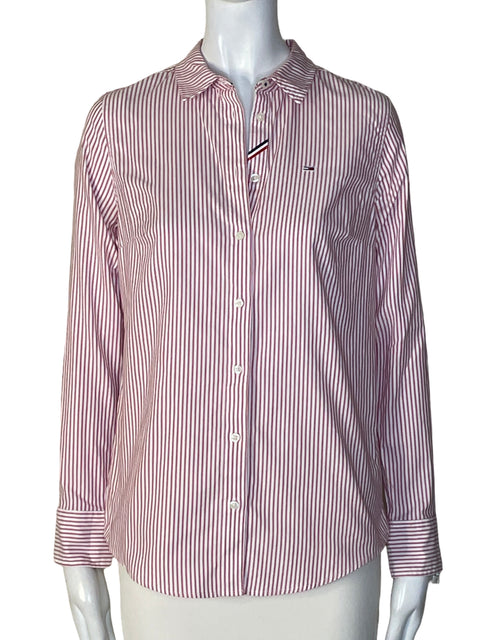 Camisa Tommy Hilfiger Rayas Rojo - Talla XS