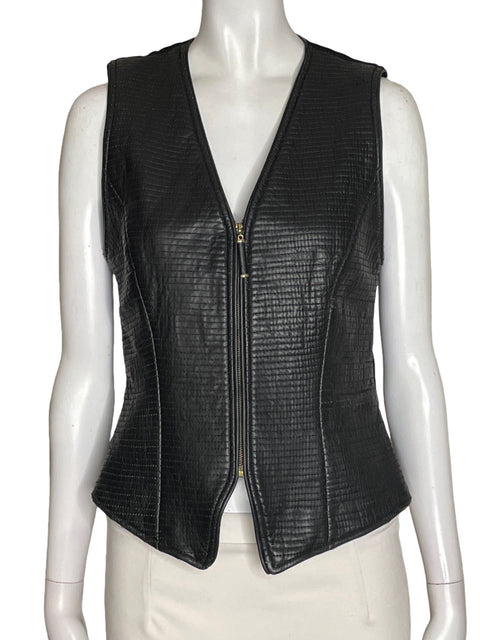 Chaleco Linda Allard Ellen Tracy Cuello v Negro - Talla 2