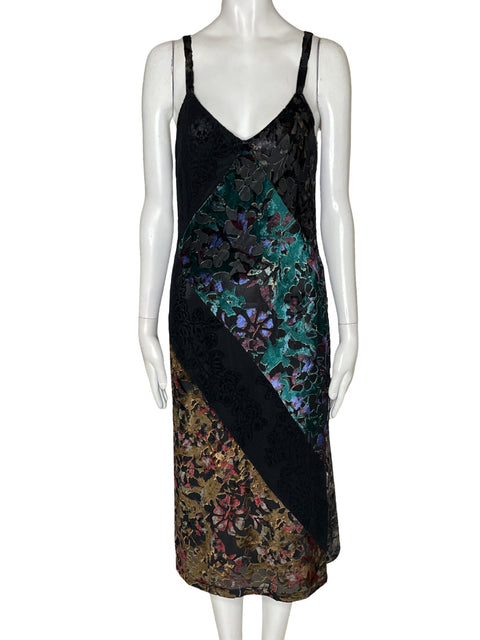Vestido Emanuel Ungaro Terciopelo Midi Negro - Talla S
