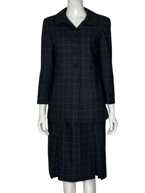 Conjunto Oscar De La Renta Cuadros Negro - Talla 4