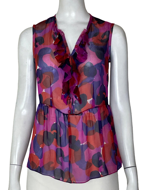 Blusa Cynthia Steffe Estampado Rosado - Talla 0