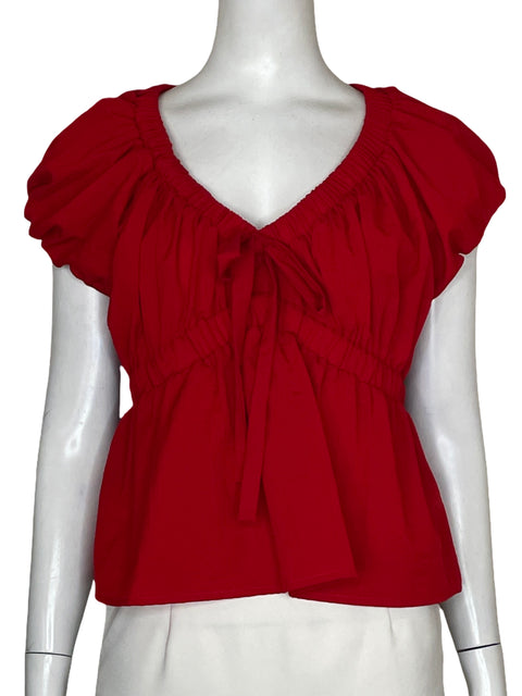 Blusa Sienna Sky Mangas Abullonadas Rojo - Talla M