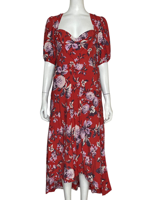 Vestido Maeve Estampado Floral Rojo - Talla 40