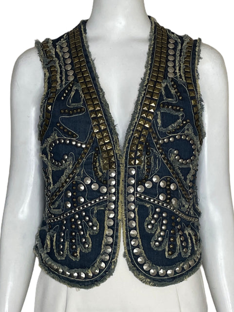 Chaleco Carven Femme Jean Azul - Talla 10