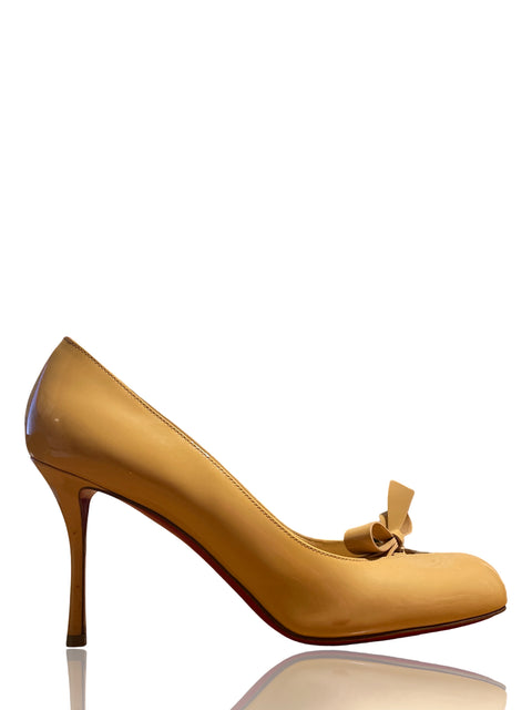 Calzado Christian Louboutin Just Nodo 85mm Bow Pumps Beige - Talla 37