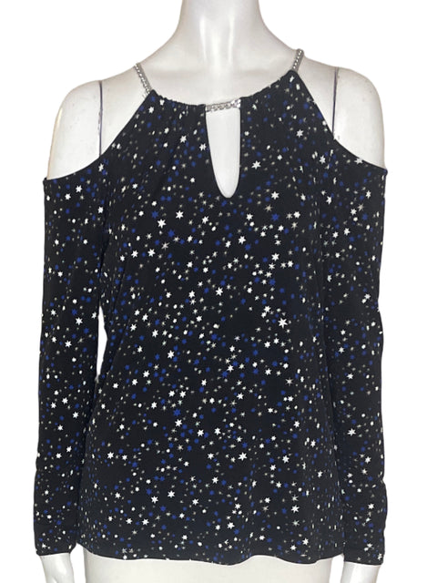 Blusa Michael Kors Cadena Estampado Estrella Negro - Talla M