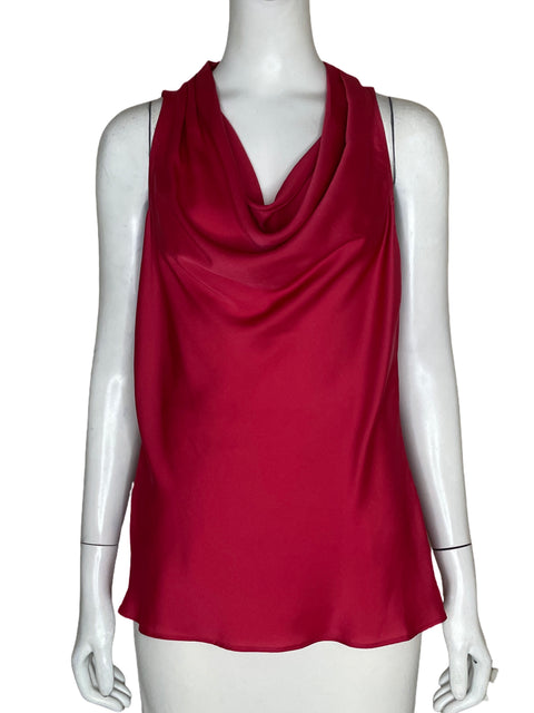 Blusa Anne Klein Escote drapeado Rojo - Talla 4