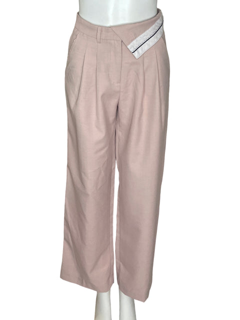 Pantalón Whiteroom+cactus Liso Recto Bolsillos Rosado - Talla XS