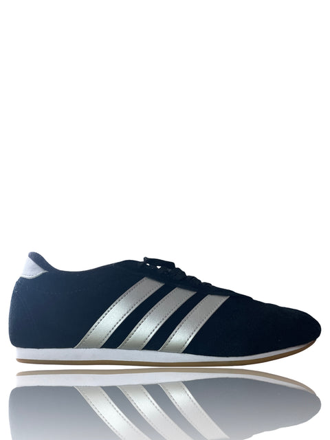 Zapatilla Adidas Cordones Liso Negro - Talla 7.5