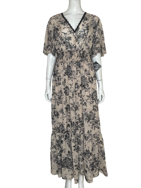 Vestido Kate And Lily Estampado Floral Beige - Talla 6