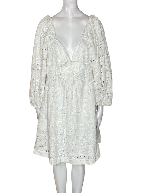 Vestido Banana Republic Tejido Midi Blanco - Talla L