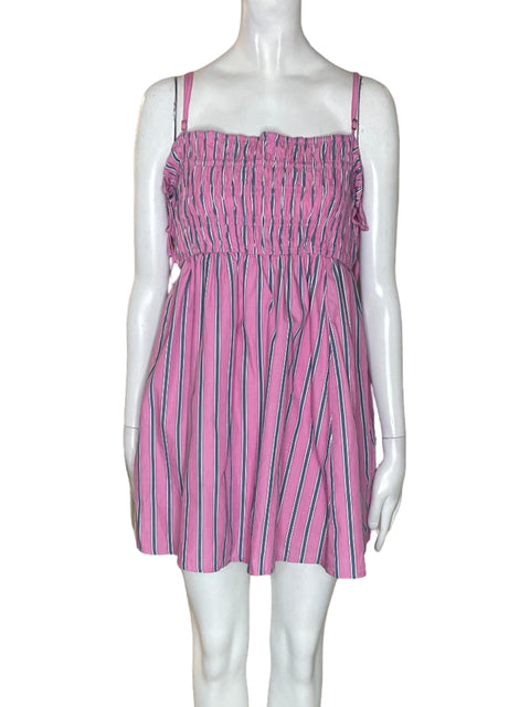 Vestido Abercrombie & Fitch de Algodón Mini Tiras Rosado - Talla L