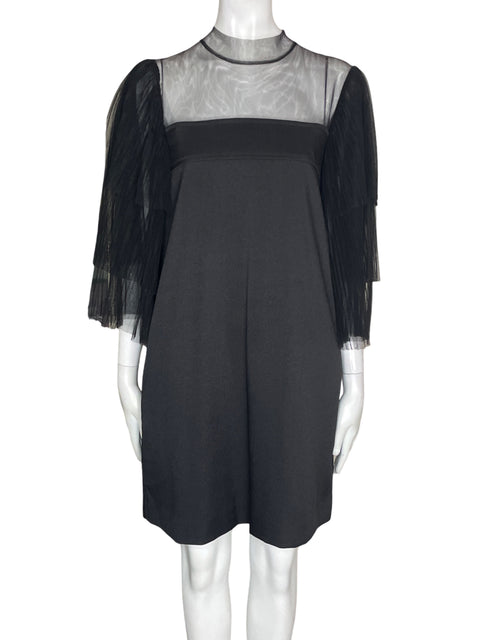 Vestido Gracia Ruchas Suelto Negro - Talla S
