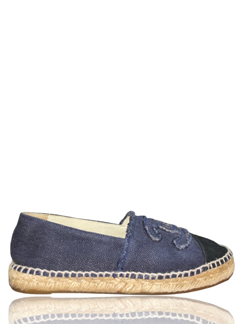 Calzado Chanel Espadrille Azul - Talla 37