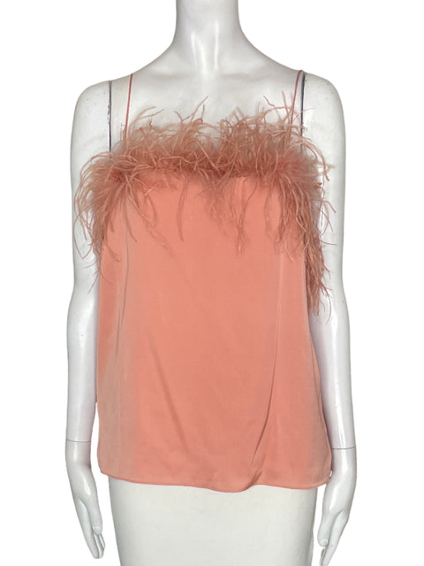 Blusa J.crew Lencero Plumas Rosado - Talla M