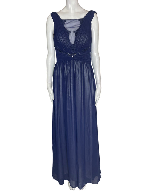 Vestido De Fiesta Ever Pretty Liso Plisado Azul - Talla S