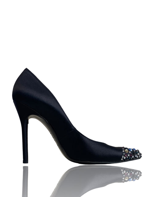 Zapato Stuart Weitzman Pedreria Tacón alto Negro - Talla 8