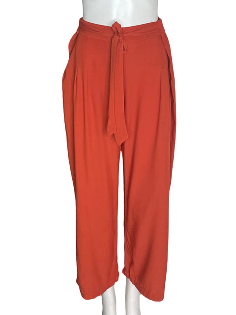 Pantalón Olea Wide-leg Recto Naranja - Talla M