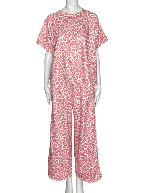 Conjunto Albanos Estampado Animal print Rosado - Talla M