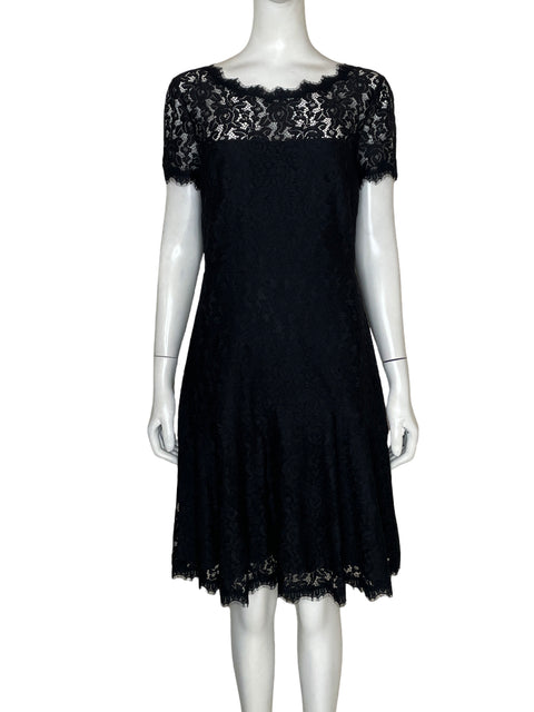 Vestido Diane Von Furstenberg Midi Encaje Negro - Talla 6