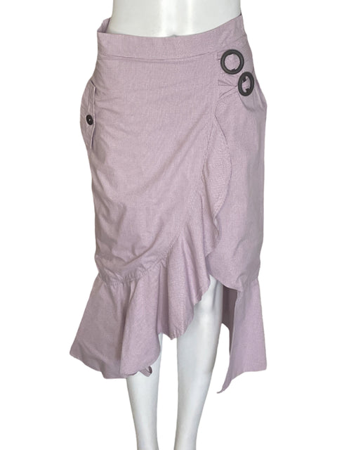 Falda Current Air Midi Ruchas Rosado - Talla S